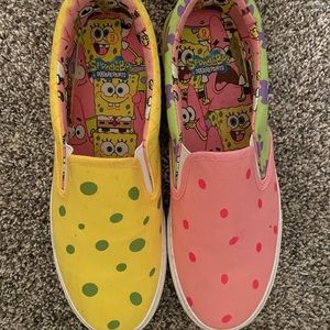 Spongebob and Patrick slip on